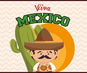 Mexico viva festival poster vector design 05