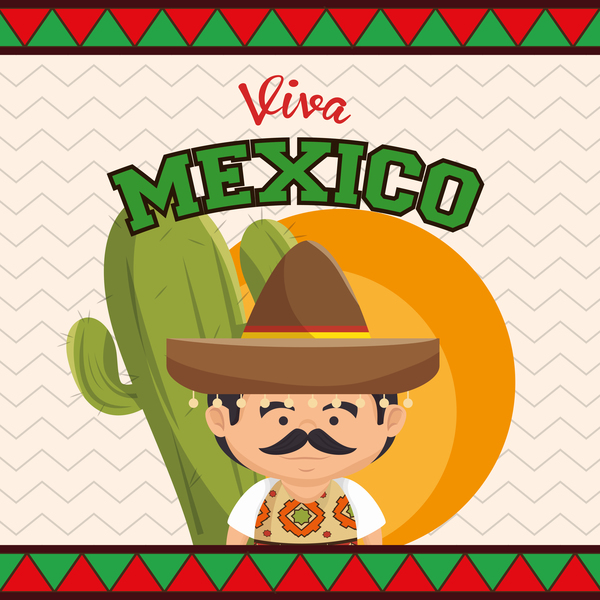 Mexico viva festival poster vector design 05
