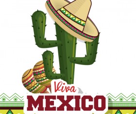 Mexico viva festival poster vector design 06