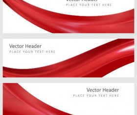 Modern banner with red abstract vector 01