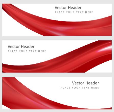 Modern banner with red abstract vector 01
