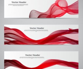 Modern banner with red abstract vector 03