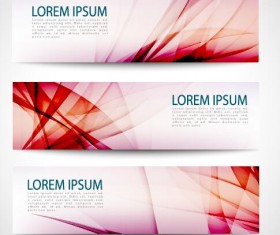 Modern banner with red abstract vector 04