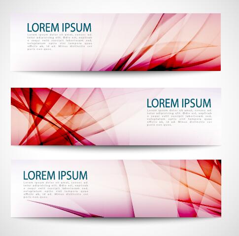 Modern banner with red abstract vector 04