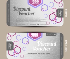 Modern discount voucher template vector 01