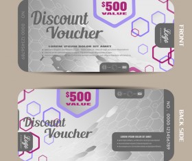 Modern discount voucher template vector 02