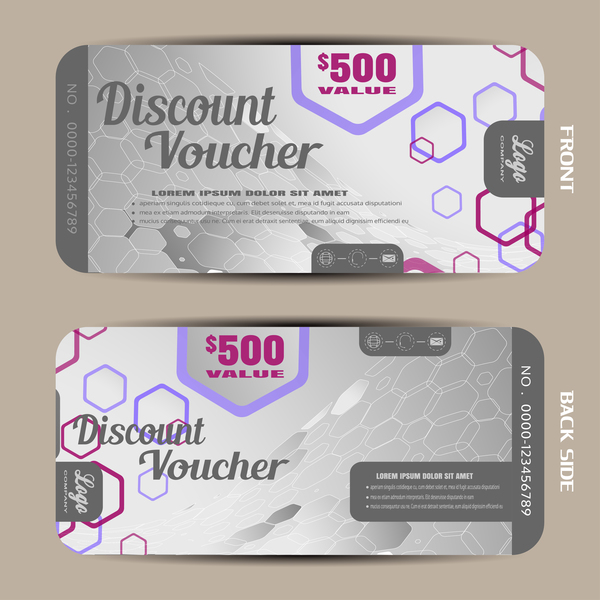 Modern discount voucher template vector 02