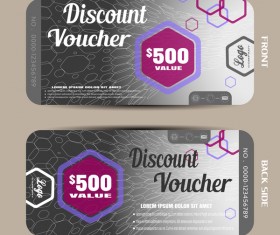 Modern discount voucher template vector 04