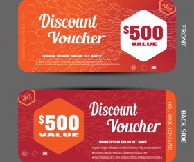 Modern discount voucher template vector 05
