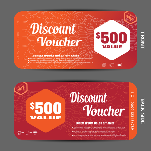 Modern discount voucher template vector 05 free download