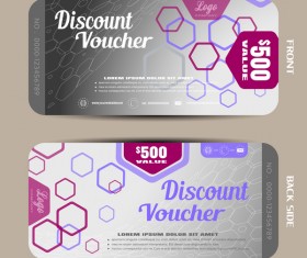 Modern discount voucher template vector 06