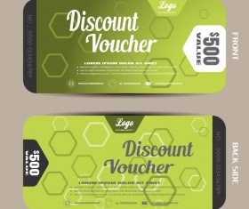 Modern discount voucher template vector 08