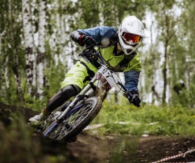 Mountain bike cross country Stock Photo