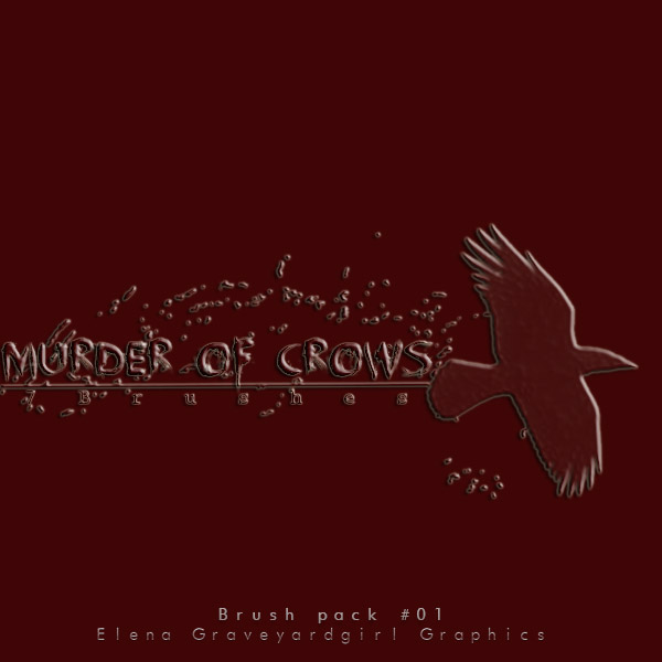Murder Of Crows photoshop brushes