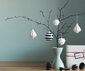 Natural and simple Christmas decoration Stock Photo 01