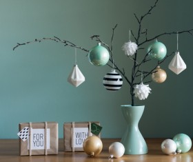 Natural and simple Christmas decoration Stock Photo 03