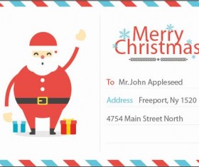 Nice santa claus christmas postcard vector design 01