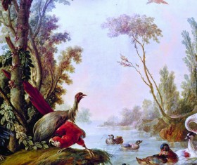 Oil Paintings Nature Landscape Stock Photo