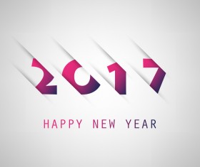Paper cutting 2017 new year background vector 01