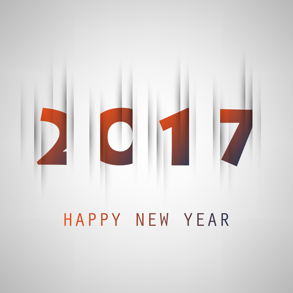 Paper cutting 2017 new year background vector 02