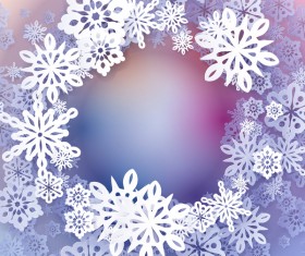 Paper snowflake christmas background vector 04
