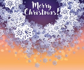 Paper snowflake christmas background vector 06