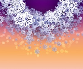 Paper snowflake christmas background vector 07