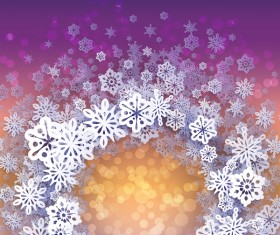 Paper snowflake christmas background vector 09