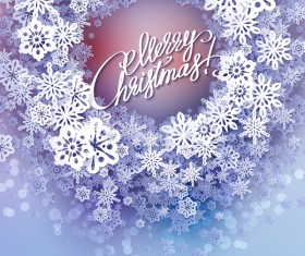 Paper snowflake christmas background vector 10