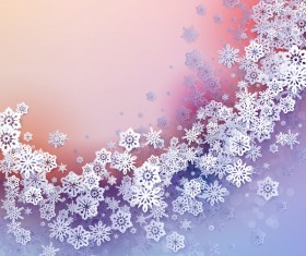 Paper snowflake christmas background vector 17