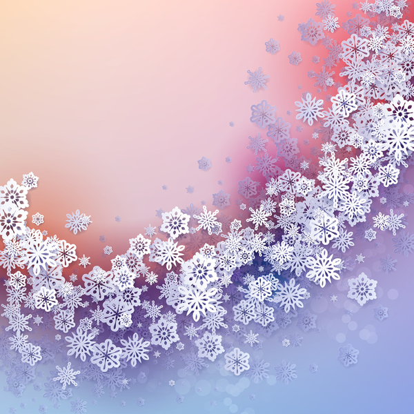 Paper snowflake christmas background vector 17