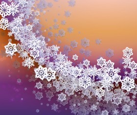 Paper snowflake christmas background vector 18