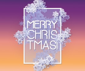 Paper snowflake christmas background vector 19