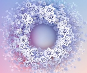 Paper snowflake christmas background vector 21