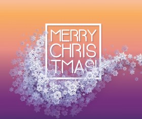 Paper snowflake christmas background vector 25