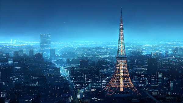 Paris Eiffel Tower at night Stock Photo