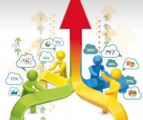 People with infographic creative vectors 02