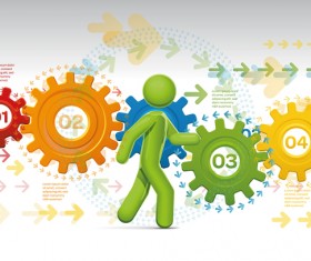 People with infographic creative vectors 07