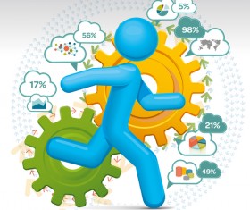 People with infographic creative vectors 08