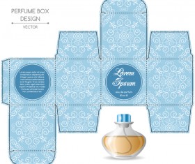 Perfume box packaging template vectors material 04