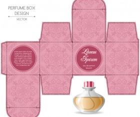 Perfume box packaging template vectors material 06