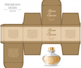 Perfume box packaging template vectors material 07