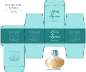Perfume box packaging template vectors material 08