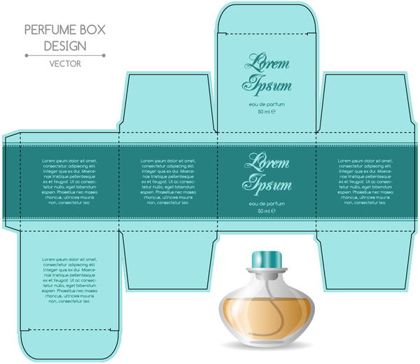 Download Perfume box packaging template vectors material 08 free ...