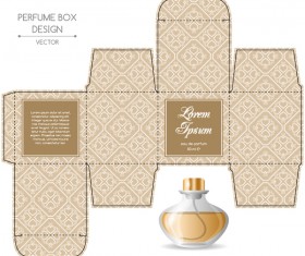 Perfume box packaging template vectors material 10