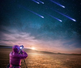 Photography meteor Stock Photo