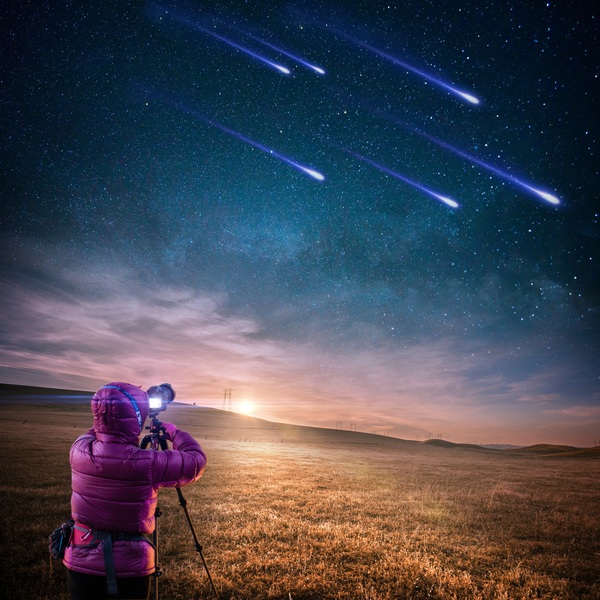Photography meteor Stock Photo