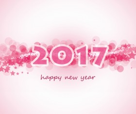 Pink 2017 new year background with abstract vector