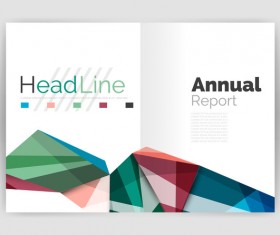 Polygon geometry brochure cover abstract vector 02