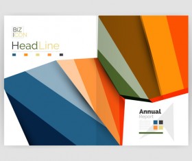 Polygon geometry brochure cover abstract vector 11